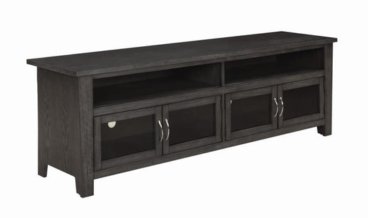 72" 4-door TV Console Dark Grey