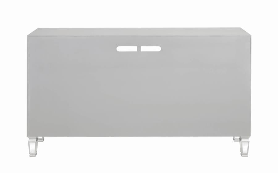 3-drawer TV Console Metallic Platinum