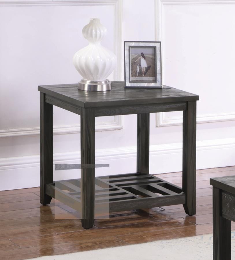 Cliffview 1-shelf Rectangular End Table Grey