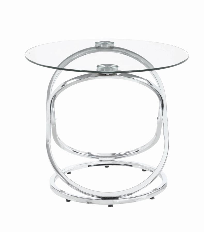 Warren 3-piece Occasional Set Chrome and Clear