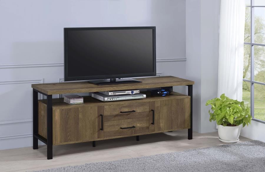 Ruston 59" 2-drawer Rectangular TV Console Rustic Oak