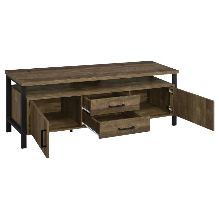 Ruston 59" 2-drawer Rectangular TV Console Rustic Oak