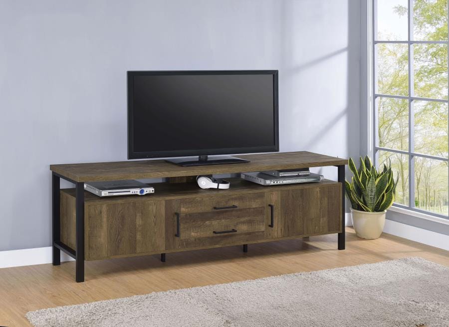 Ruston 71" 2-drawer Rectangular TV Console Rustic Oak