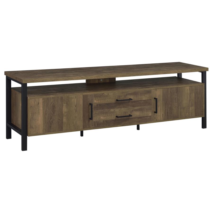 Ruston 71" 2-drawer Rectangular TV Console Rustic Oak