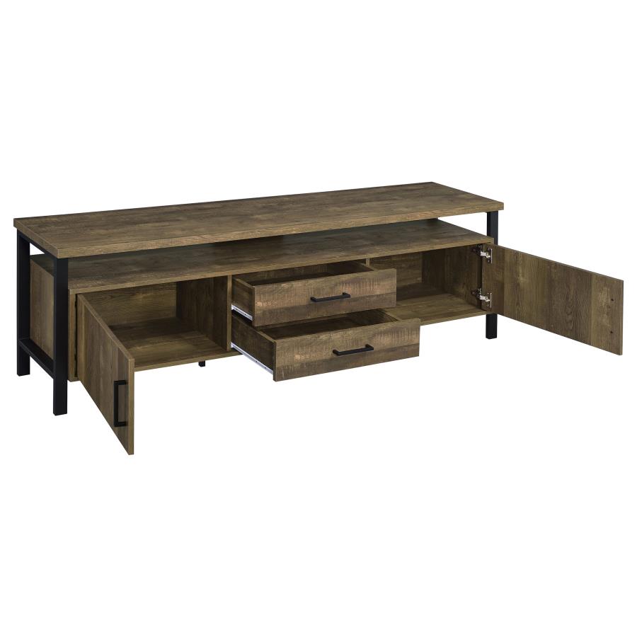 Ruston 71" 2-drawer Rectangular TV Console Rustic Oak