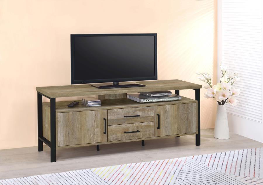 Ruston 59" 2-drawer TV Console Weathered Oak