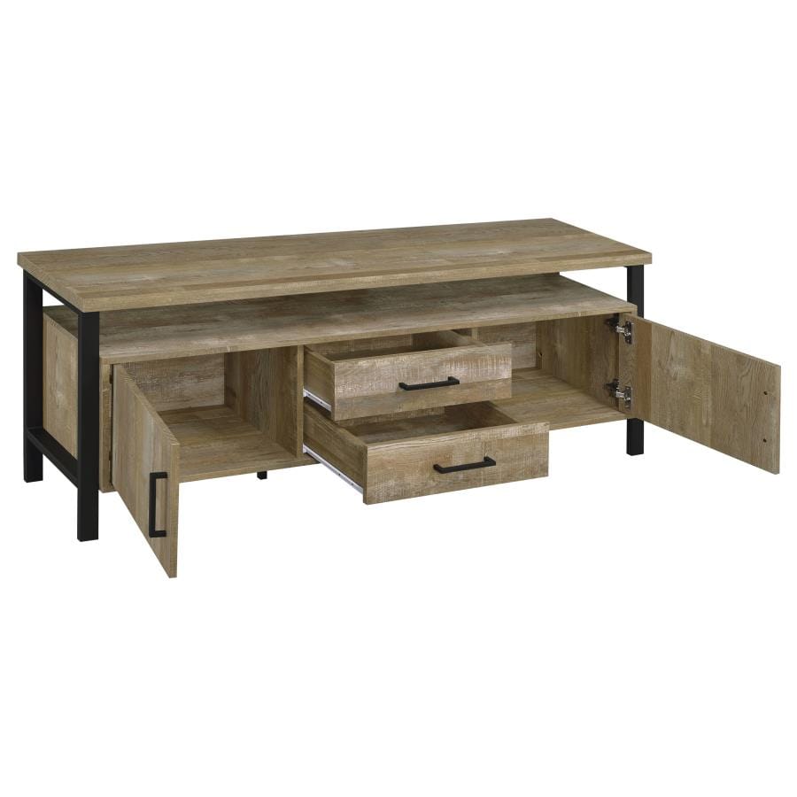 Ruston 59" 2-drawer TV Console Weathered Oak