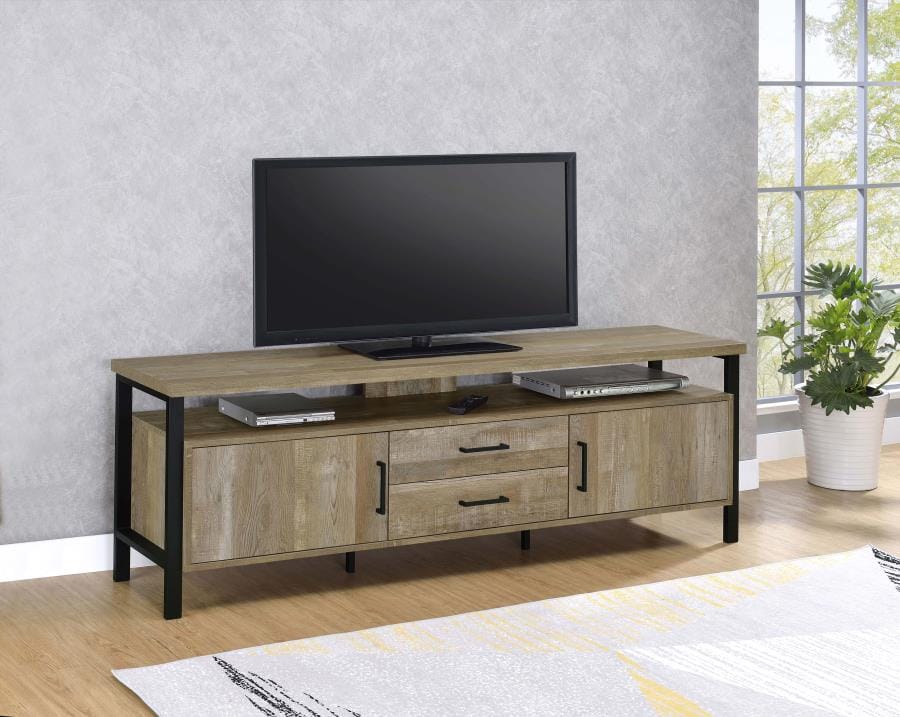 Ruston 71" 2-drawer TV Console Weathered Oak