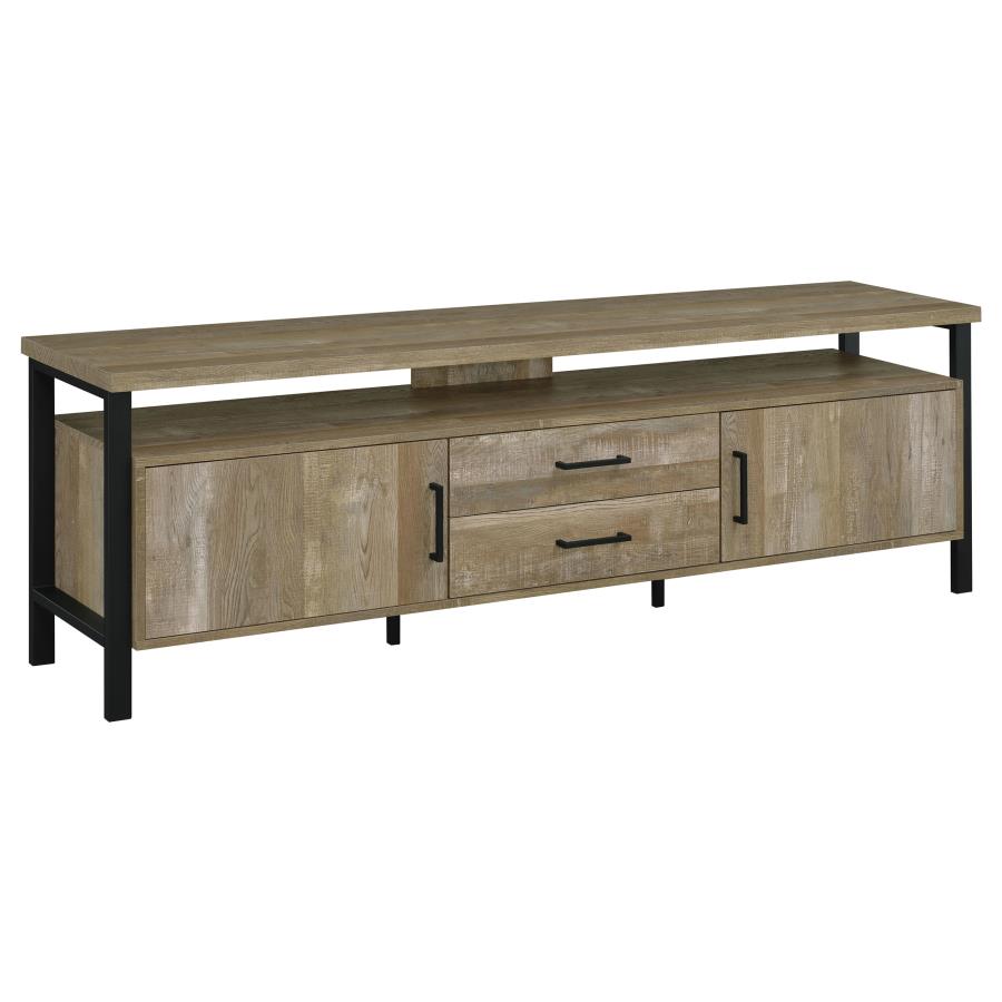 Ruston 71" 2-drawer TV Console Weathered Oak