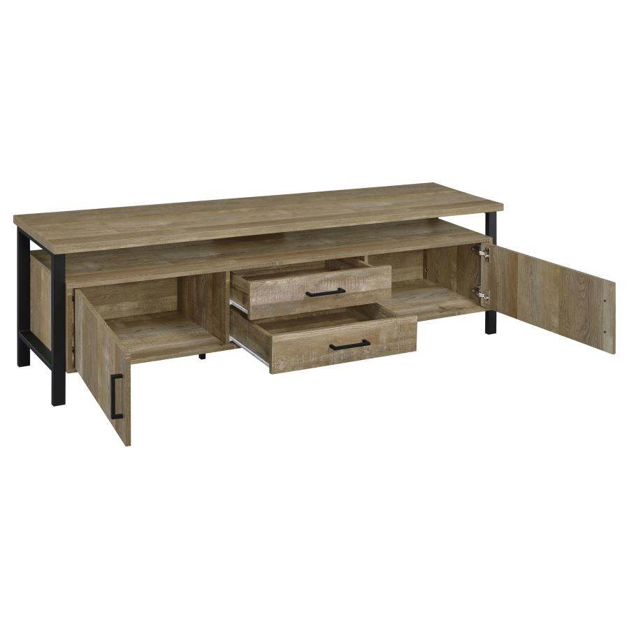 Ruston 71" 2-drawer TV Console Weathered Oak