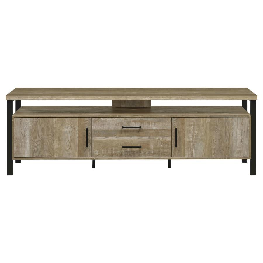 Ruston 71" 2-drawer TV Console Weathered Oak