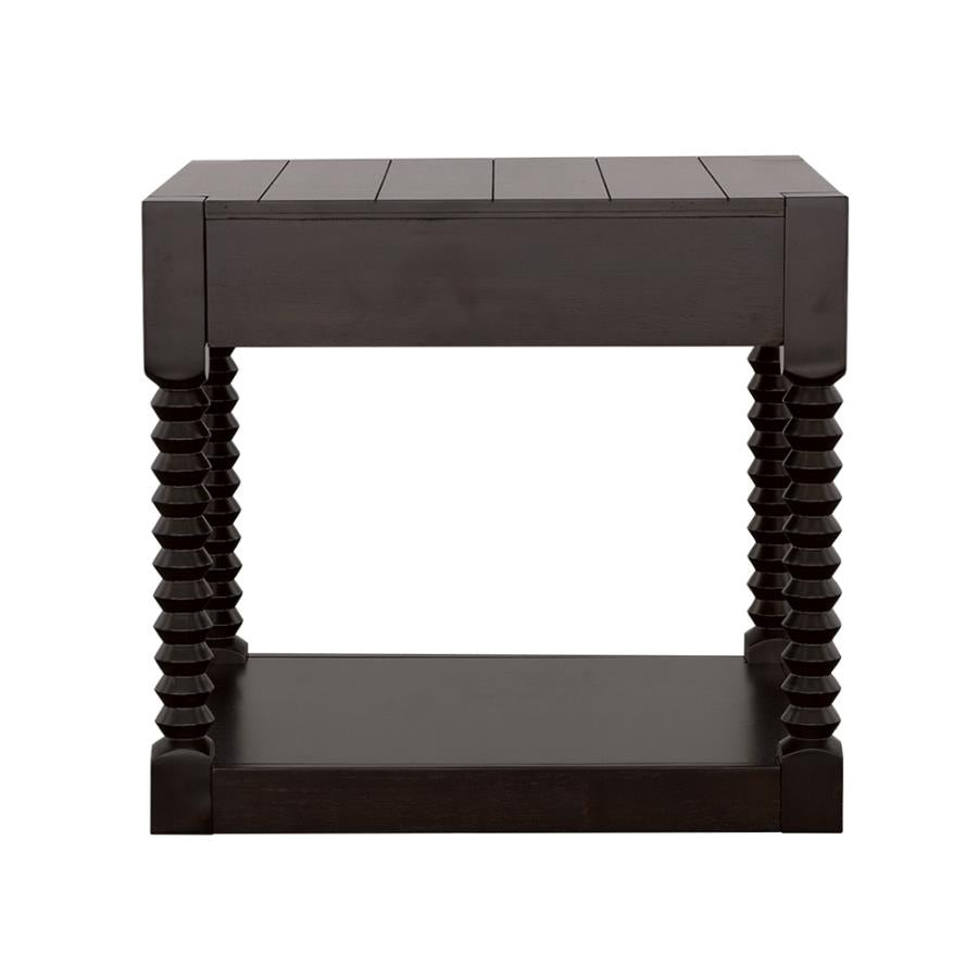 Meredith 1-drawer End Table Coffee Bean