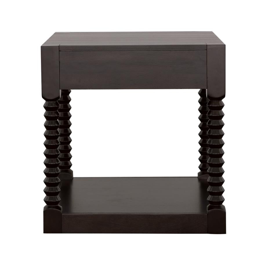Meredith 1-drawer End Table Coffee Bean
