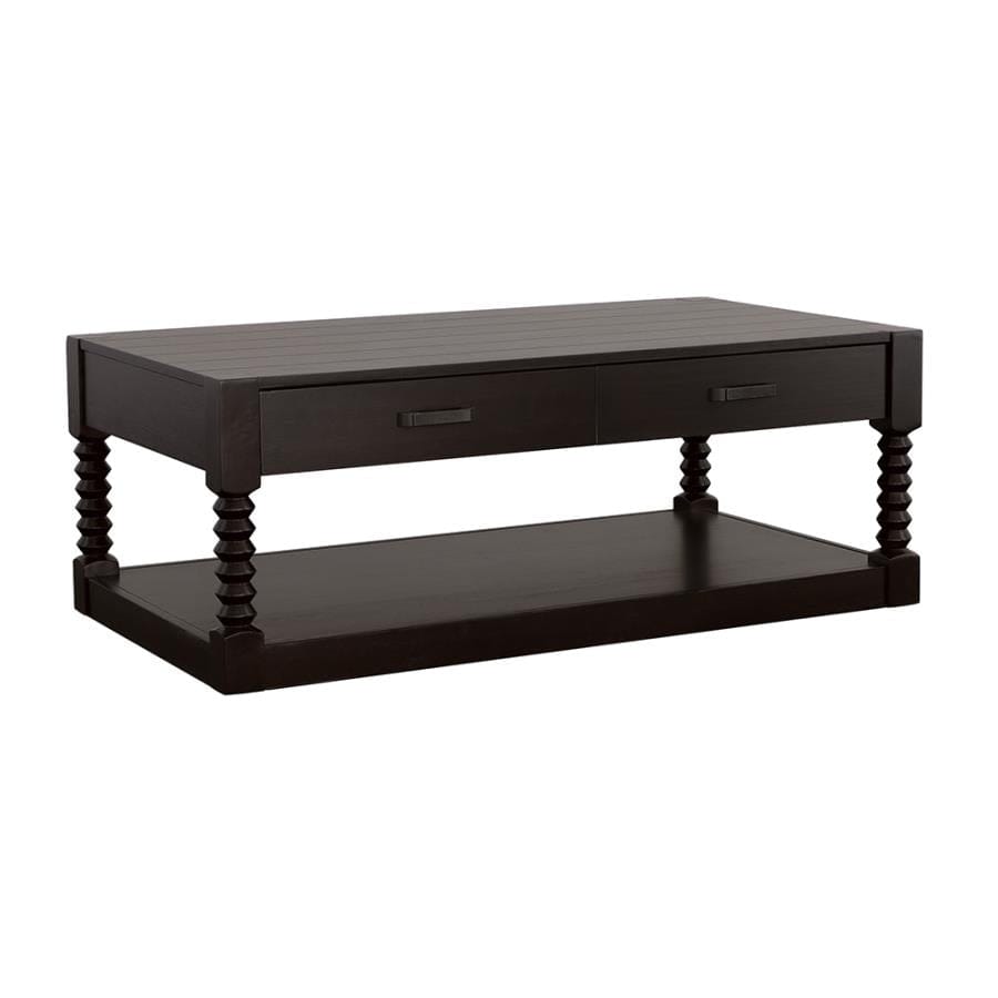 Meredith 2-drawer Coffee Table Coffee Bean