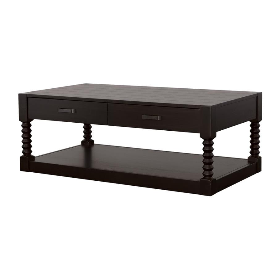 Meredith 2-drawer Coffee Table Coffee Bean