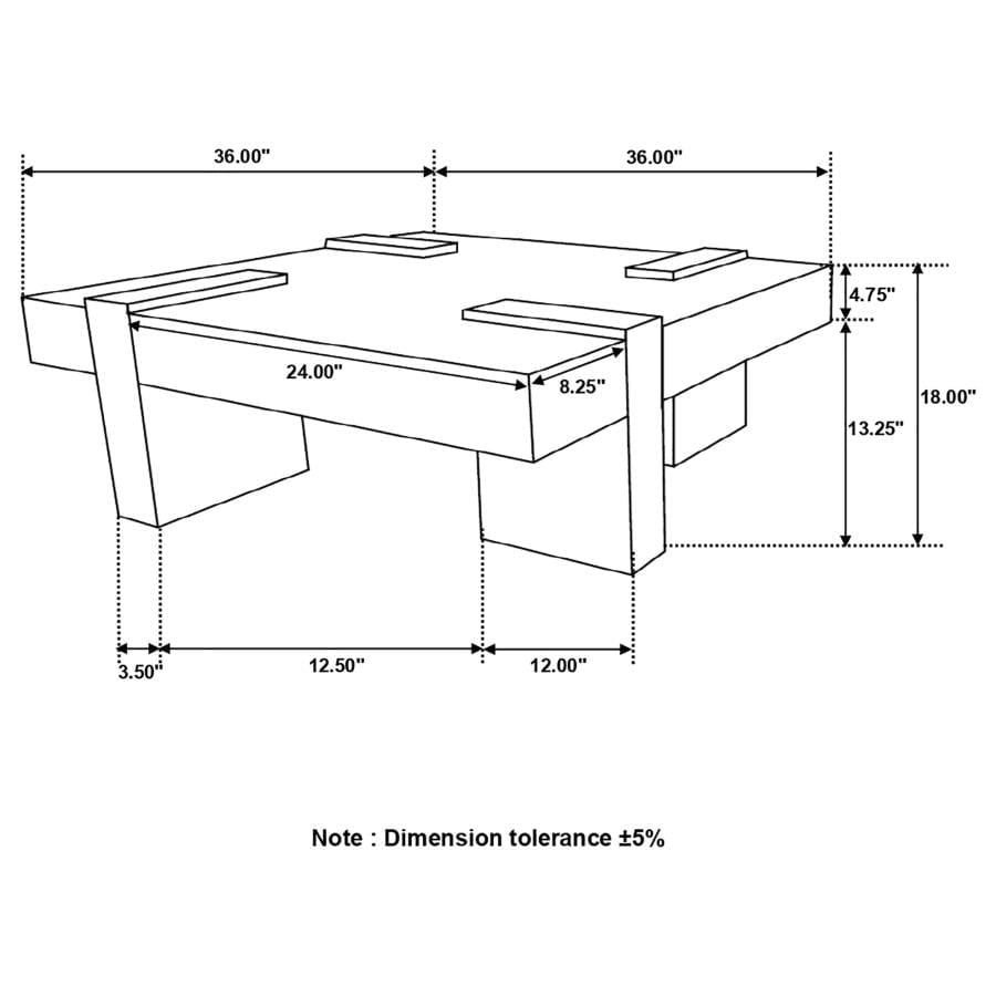 Samira Wooden Square Coffee Table Natural Sheesham