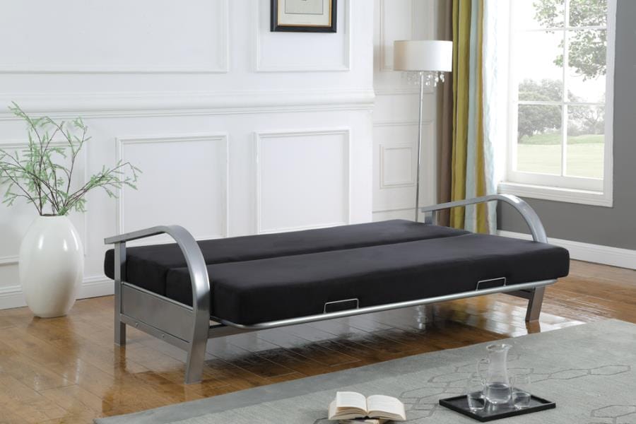 Metal Futon Frame Silver