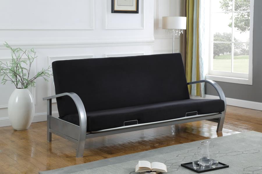 Metal Futon Frame Silver