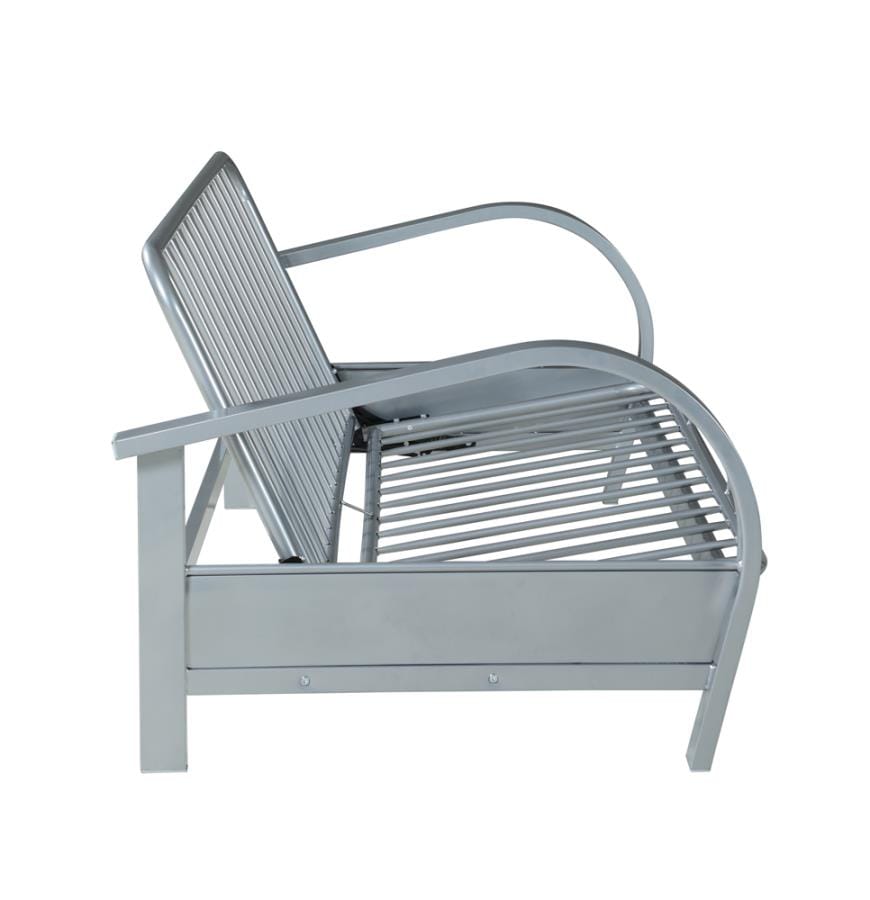 Metal Futon Frame Silver