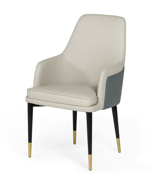 Modrest Duval Modern White & Grey Dining Chair