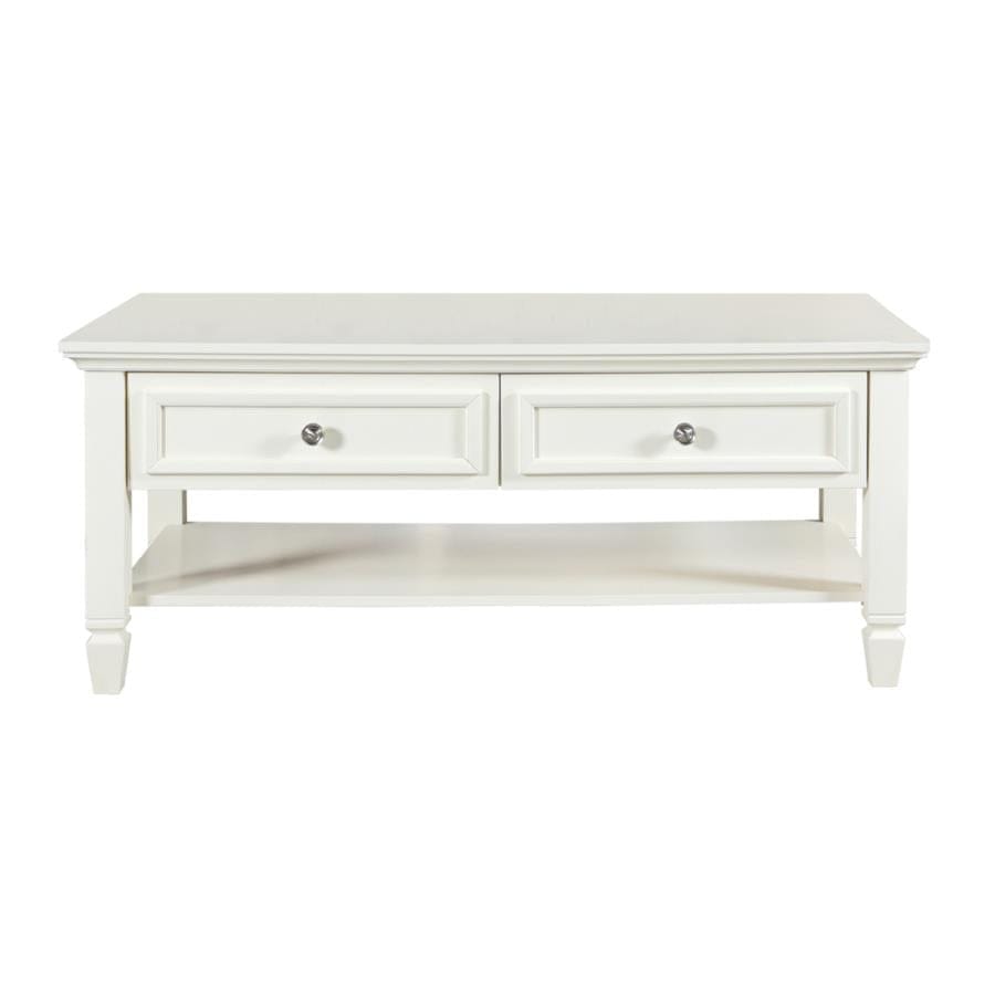 Rectangular 2-drawer Coffee Table Buttermilk