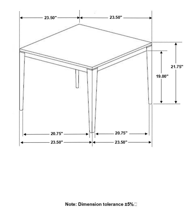 Square End Table Faux Grey Marble and Black