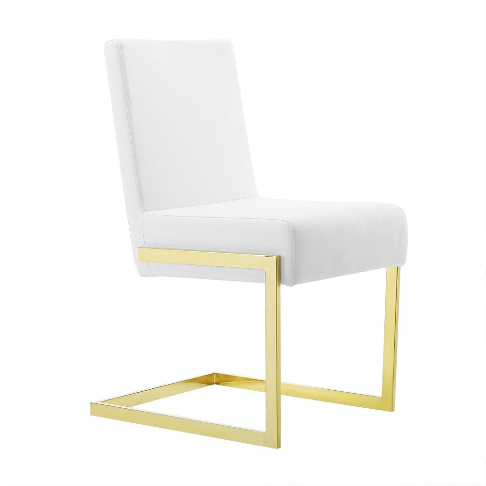 Modrest Batavia - Modern White and Gold Dining Chair (Set of 2)