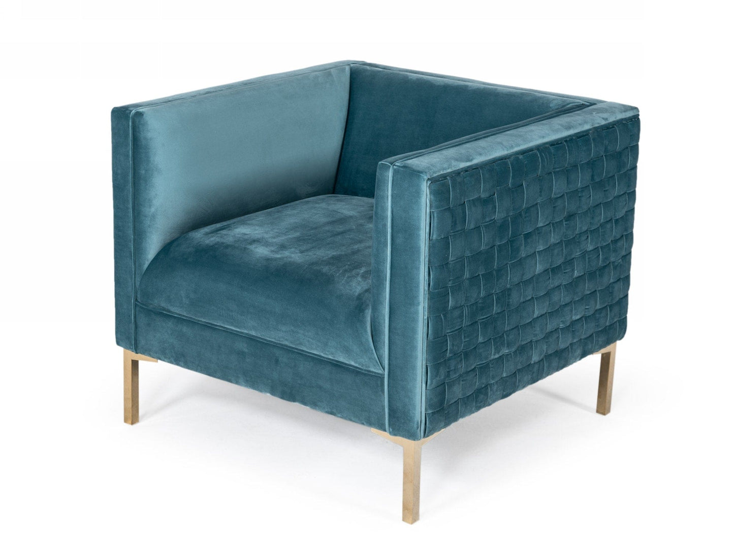 Divani Casa Atwood - Modern Teal Arm Chair