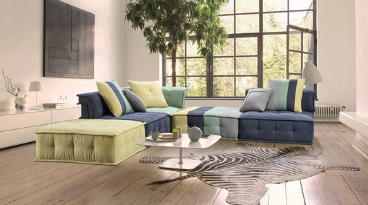 Divani Casa Dubai -  Modern Multicolored Fabric Modular Sectional Sofa