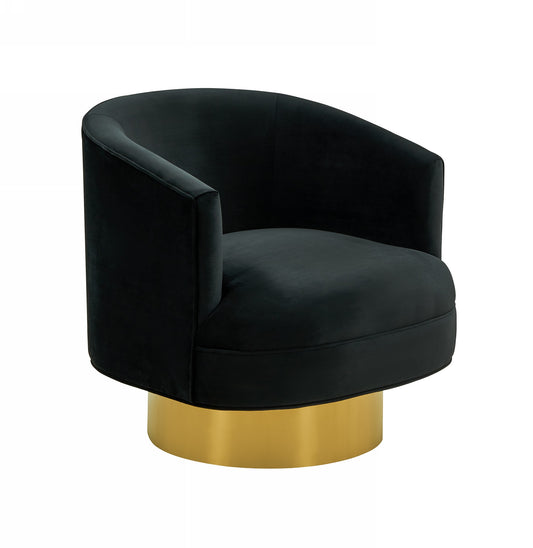 Divani Casa Basalt - Modern Black Fabric Accent Chair