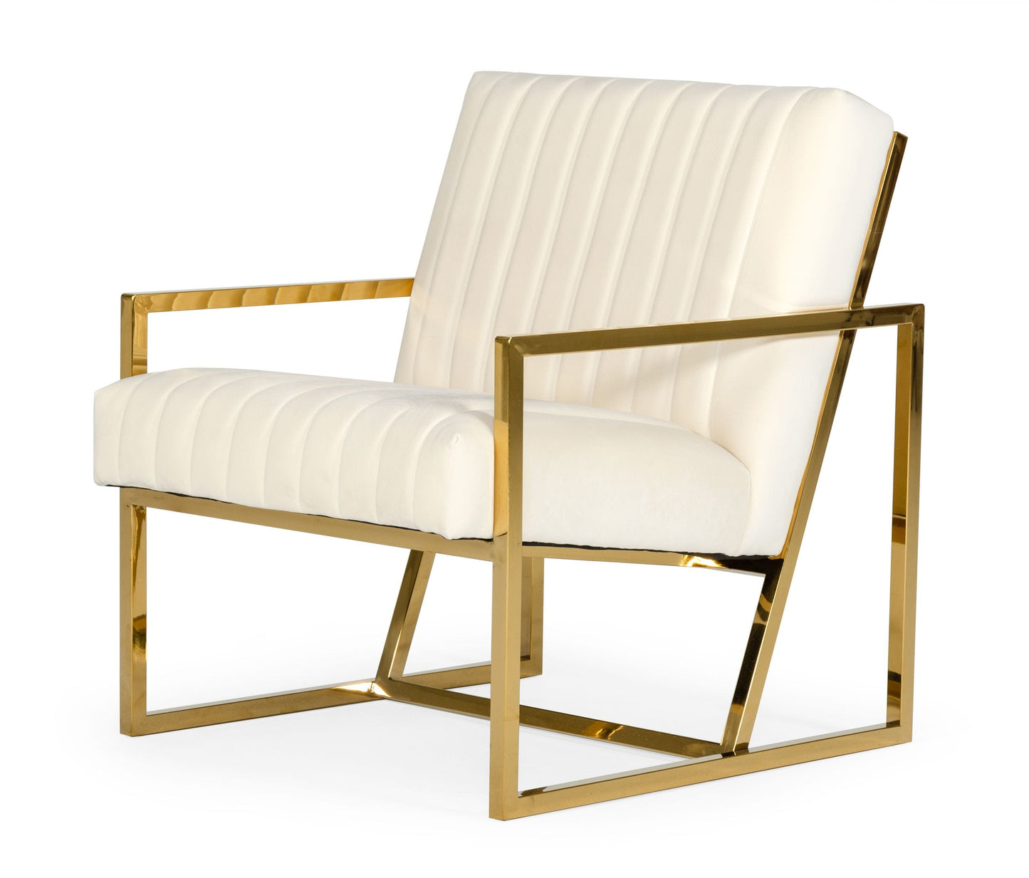 Divani Casa Baylor - Modern Off-White Accent Chair