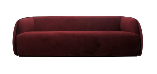 Divani Casa Spruce - Modern Red Velvet Sofa