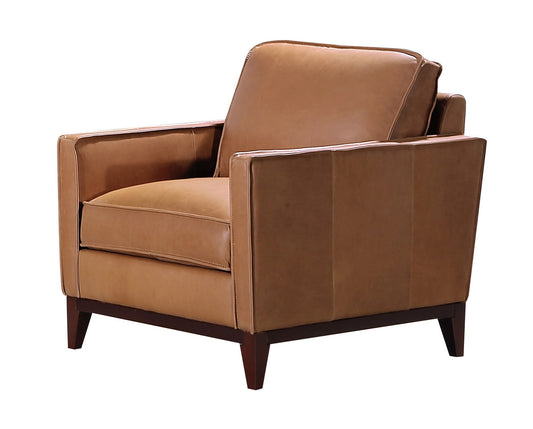 Divani Casa Naylor - Modern Brown Italian Leather Split Chair