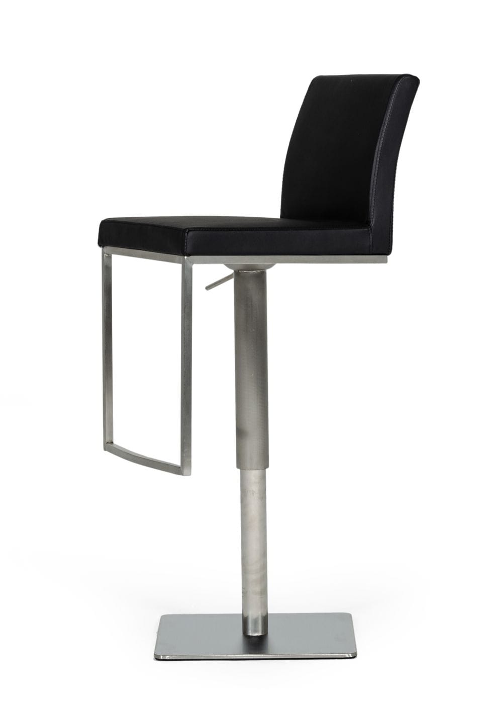 Modrest Folsum - Modern Black & Brushed Stainless Steel Bar Stool