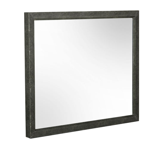 Modrest Howard - Modern Shagreen Grey Leatherette Mirror