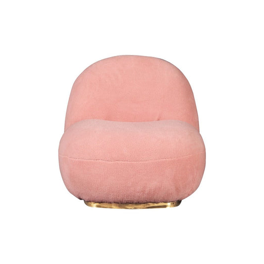 Modrest Crestone - Modern Pink Sherpa Accent Chair