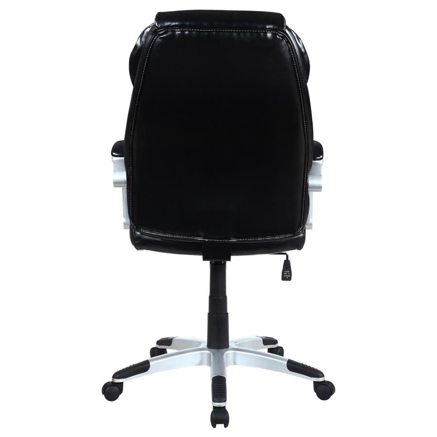 Adjustable Height Office Chair Black and Silver