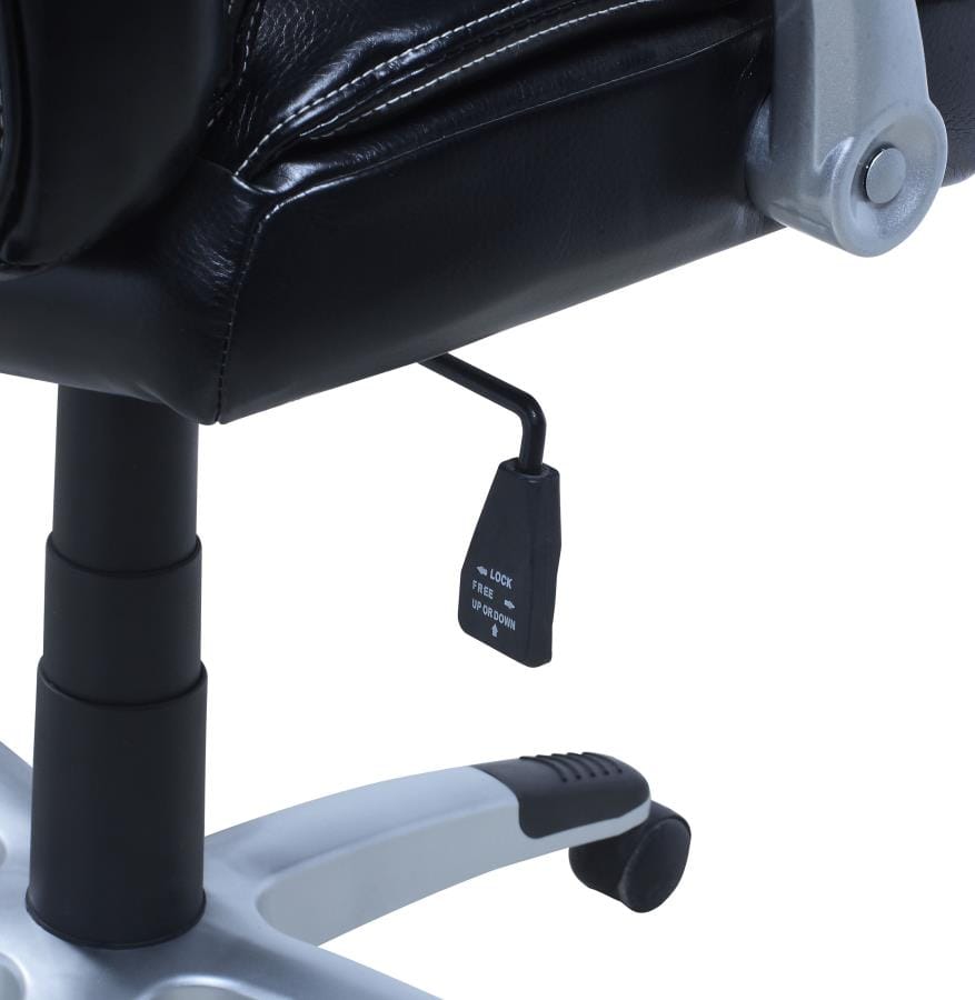 Adjustable Height Office Chair Black and Silver