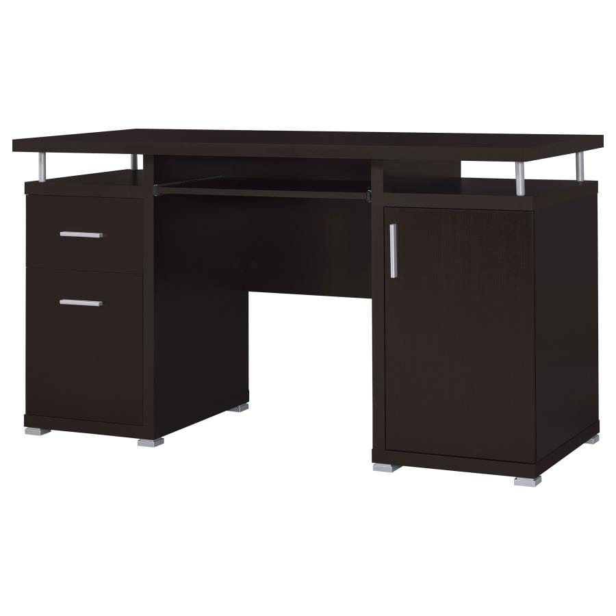 Tracy 2-drawer Computer Desk Cappuccino