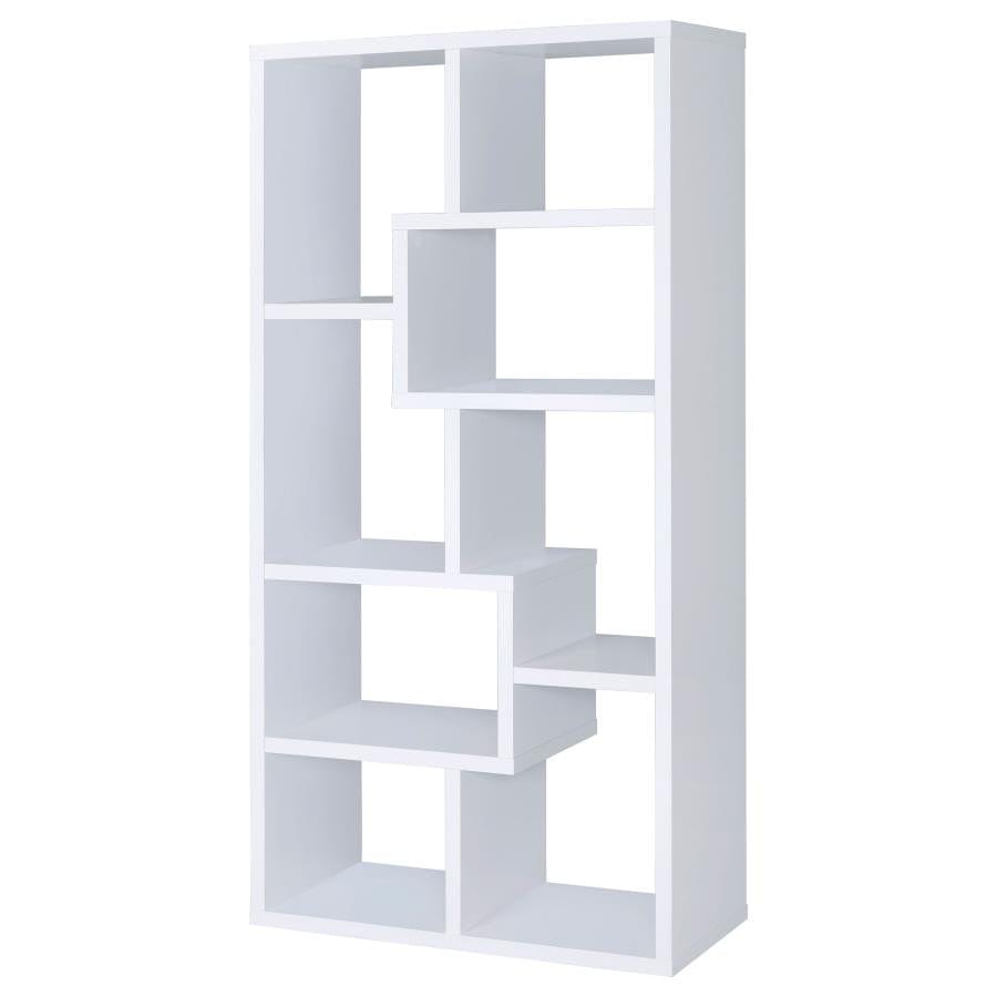 Theo 10-shelf Bookcase White