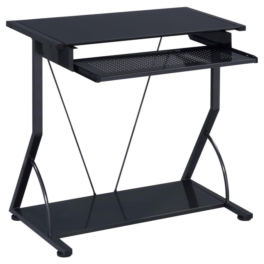 Alastair Computer Desk with Keyboard Tray Black