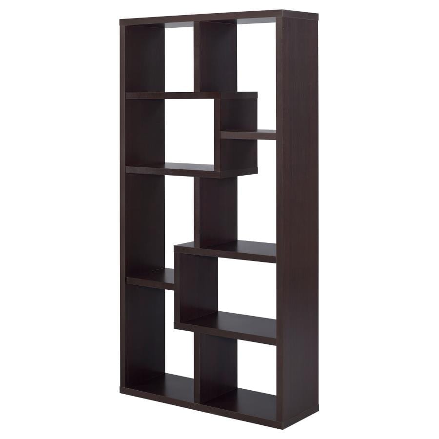 Theo 10-shelf Bookcase Cappuccino