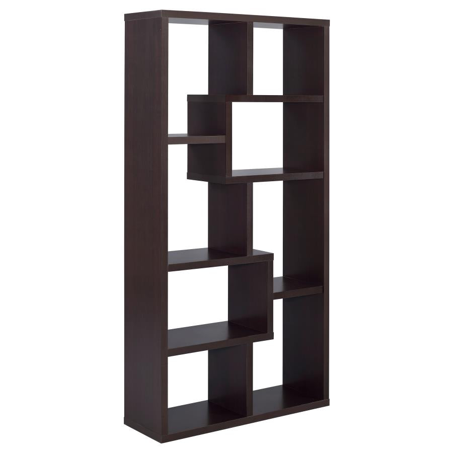 Theo 10-shelf Bookcase Cappuccino