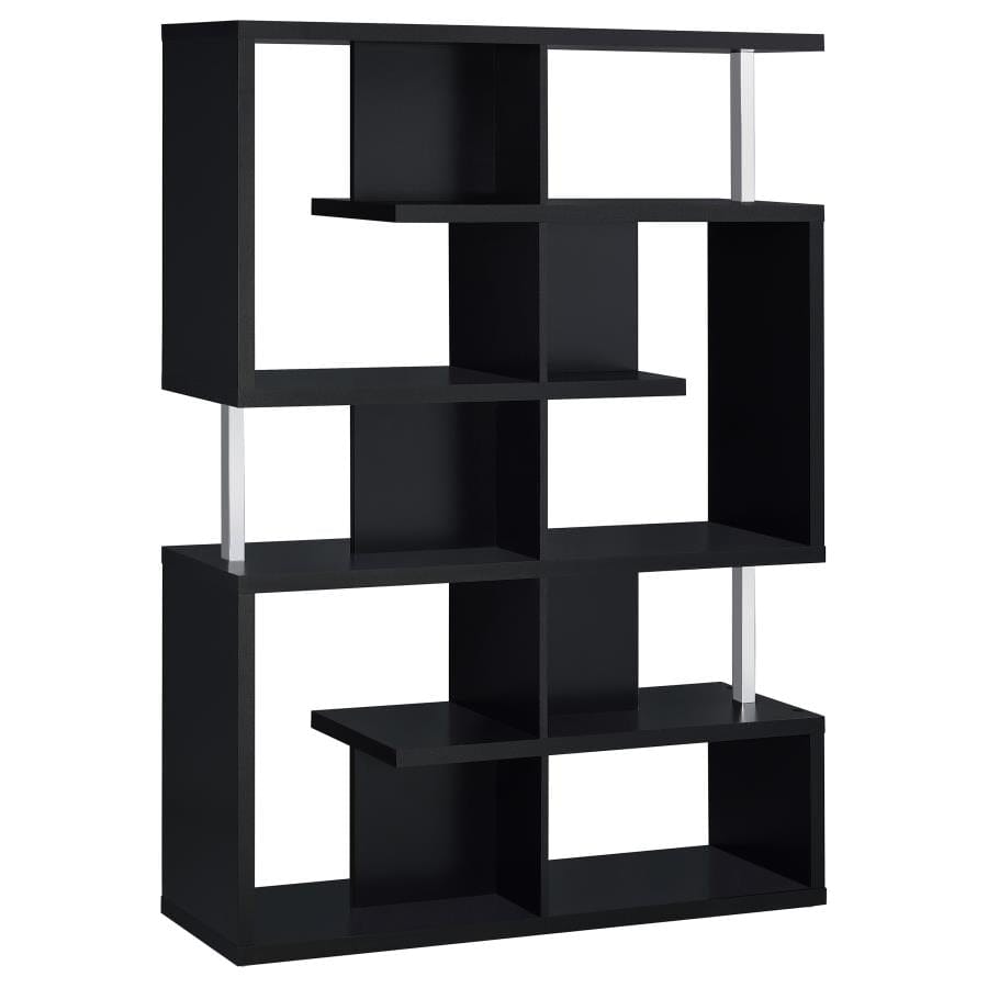 Hoover 5-tier Bookcase Black and Chrome