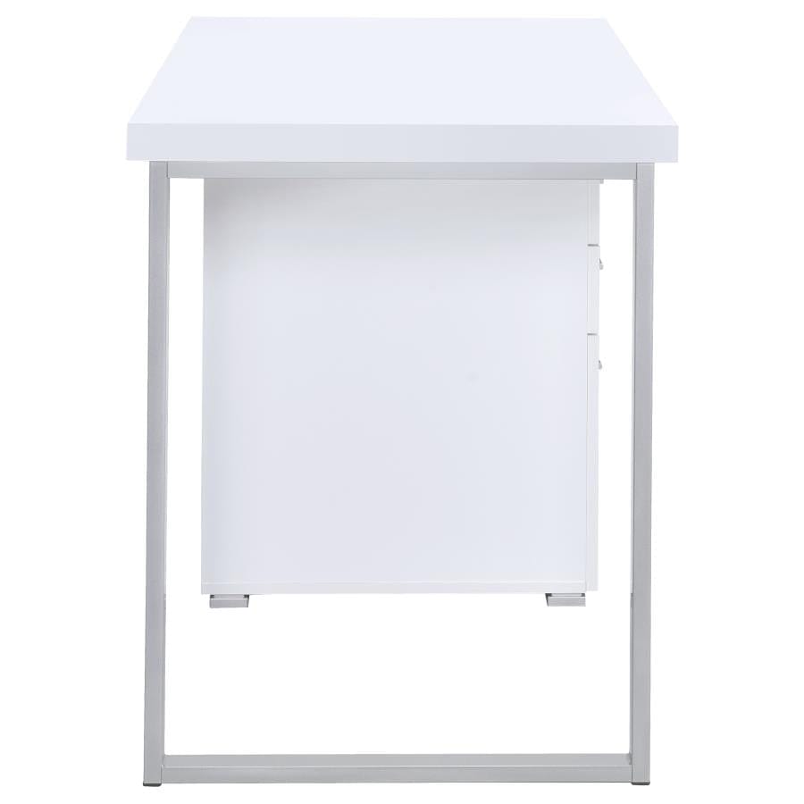 Brennan 3-drawer Office Desk White