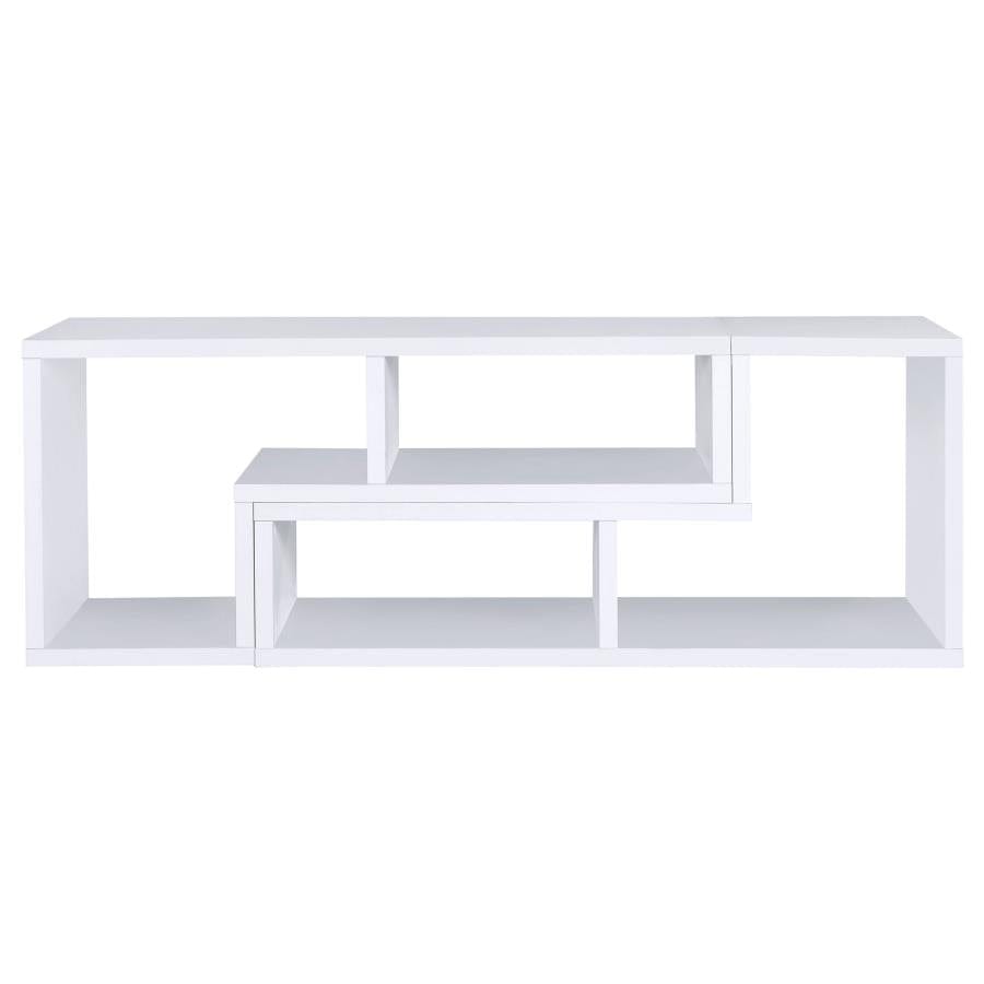 Velma Convertible TV Console and Bookcase White