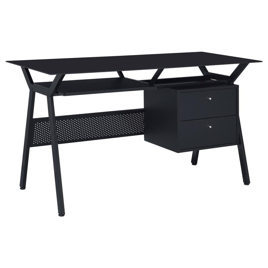 Weaving 2-drawer Computer Desk Black