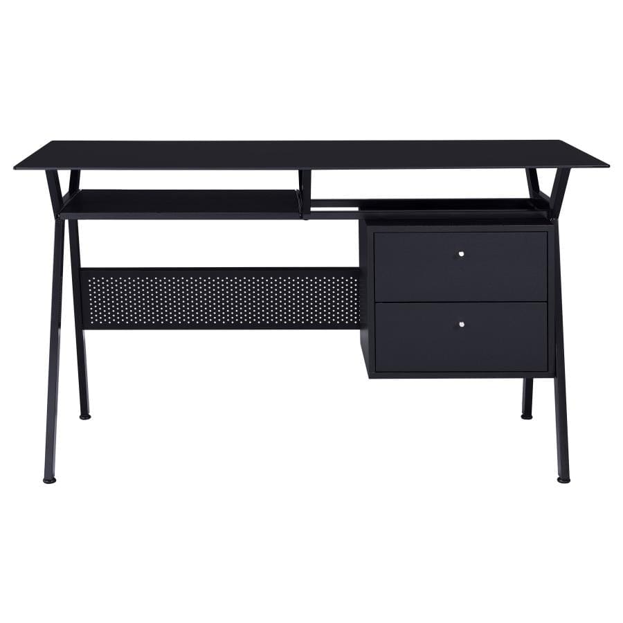 Weaving 2-drawer Computer Desk Black