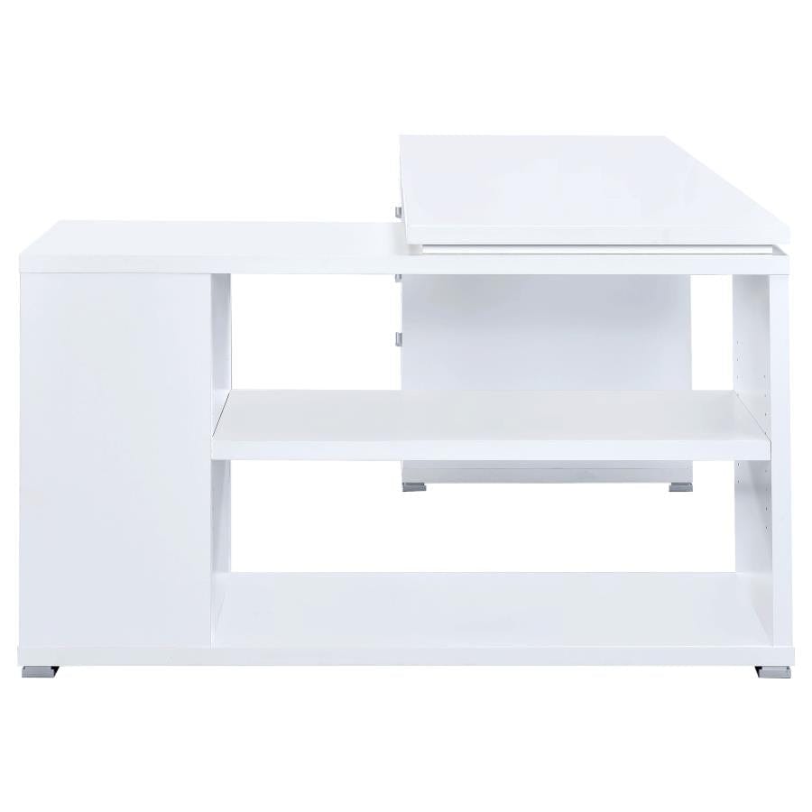 Yvette L-shape Office Desk White