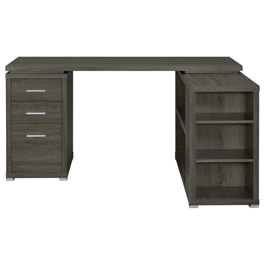 Yvette L-shape Office Desk Weathered Grey